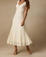 Lulu's Effie Cream Lace V-Neck Midi Dress picture