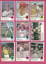 1973 Topps Baseball Cards, #4-#306 commons, mostly EX to EXMT picture