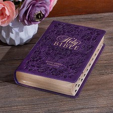 KJV Bible Giant Print 14 Point Purple Thumb Index BRAND NEW in Shrink Wrap picture