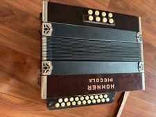 Rare 1936 Hohner Piccola Club Button Accordion Germany – Working – Original picture