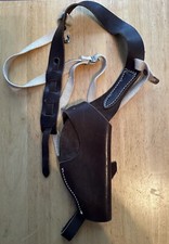JAY PEE Holster Leather Shoulder Straps Adjustable Open Tip 3.5” x 8” picture