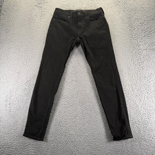 Hollister Jeans Mens 29x30 Black Cotton Denim Skinny Leg Stretch Workwear Travel picture