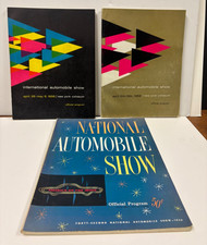Lot of 3 1956, 1958 International Auto Show 56 National Official Programs Nice picture
