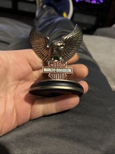 Vintage Harley Davidson Franklin Mint 1998 Eagle Pocket Watch Stand Paper Weight picture