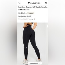 Fabletics Seamless Scrunch High-Waisted Leggings – Navy Blue – NEW Without Tags picture