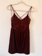Aeropostale Velvet Rust Dress Size M picture