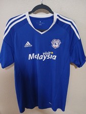 Cardiff City Football Jersey 2016/2017 Home Shirt Adidas Size L Climacool  picture