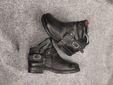 A.S.98 Vintage Airstep durable design Leather Zip buckles rivets Ankle Boots picture