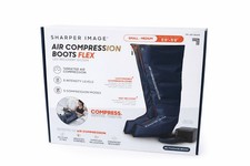 Sharper Image Air Compression Boots Flex Leg Recovery System 5 Modes Blue S M picture