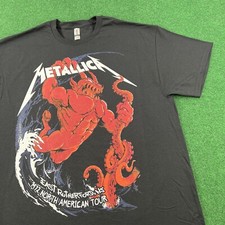 Metallica Shirt Mens XL Black M72 Seasons Tour 2023 East Rutherford Devil Demon picture