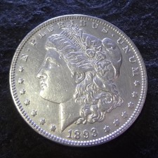 1893 P Morgan Silver Dollar - Solid AU details key from the Philadelphia mint picture
