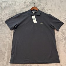 Lacoste L.12.12 Light Classic Fit Polo Shirt Mens Large Gray Solid Cotton Top picture