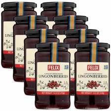 Sweet-Tart Wild Swedish Lingonberry Jam for Meatballs & Pancakes 14.5 oz 8-Pack picture
