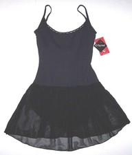 Capezio Princess Camisole Dress Leotard Bodysuit Costume TC0042W Black New Women picture