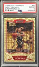 2008-09 BOWMAN CHROME #10 DANNY GRANGER PACERS NM-MT PSA 8 SUPERFRACTOR 1/1 picture