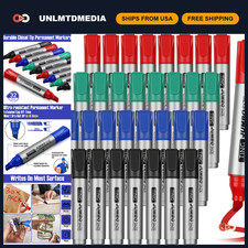 32 Pcs Jumbo Chisel Tip Permanent Markers Set, Assorted Colors for Art & Crafts picture
