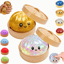 3.15 '' 8cm Glitter Dumpling Squishy Good quality No smell Bao Bun fidget toy picture