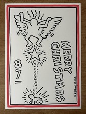 Keith Haring original drawing Foundation Seal 1987 picture