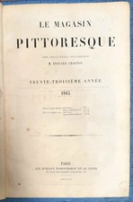 1865 Le Magasin Pittoresque French Illustrated Magazine Antique Book picture