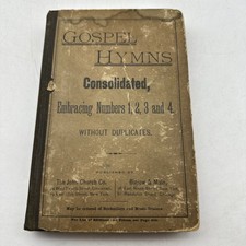 1883 Gospel Hymns Combined Vols 1-4 Antique Revival Hymnal (N113) picture