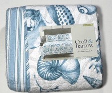 Croft Barrow Home Big Scattered Sea Shells Seashell Reversible King CalK Quilt picture