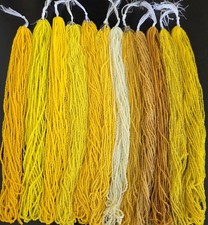 Authentic Czech Glass Seed Beads (Size 11/0) 12 Color Assortment  Yellow & Beige picture