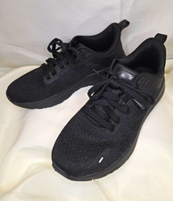 Avia Womens Black Low Top Lace-Up Athletic Sneaker, Solid, Activewear/Casual picture