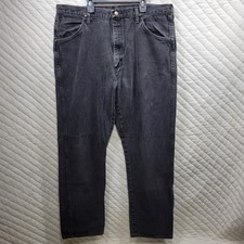 Vintage Wrangler Jeans Mens 38x34 Black Cowboy Cut 31MWZWK USA Made picture