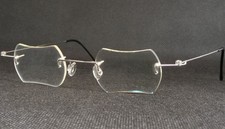 Vintage Tom's Design SILVER UNIQUE RARE EYEGLASSES GLASSES 42-20-154mm Germany picture