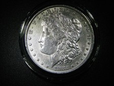 AU/UNC. 1882 MORGAN SILVER DOLLAR AU/UNC. DETAIL NICE COLLECTOR COIN M-1665 picture