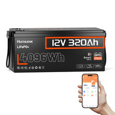 Humsienk 12V 300Ah 314Ah 320Ah LiFePO4 Battery 200A BMS Deep Cycles Marine Boat picture