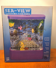 RARE Vintage Alco Sea-View Litetyme 0.7 gal Illuminated Bubbling Aquarium NEW picture