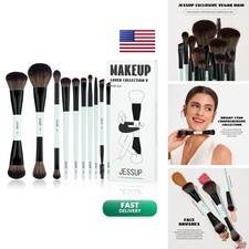 Jessup Makeup Brushes Set 10pcs Double Sided Face & Eye Makeup Brushes T500 picture
