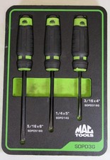 Mac Tools SDPD3G - 3PC Strikable Prying Screwdriver Set Green & Black - USED picture