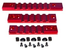 3 pcs M-lok Rail Section with sling swivel hole 1pcs 7 slots 2 pcs 5 slots Red picture