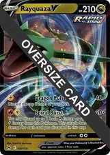 Pokemon Rayquaza V #100/159 Crown Zenith JUMBO/OVERSIZED Ultra Rare Holo NM picture