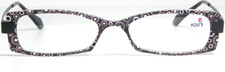 You’S 671 Col.100 Black Purple Circle Pattern Eyeglasses Glasses 47-17-135 NEW picture