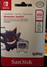 SanDisk 512GB MicroSDXC Card - Nintendo Switch (Pokemon) - Gengar Edition (New) picture