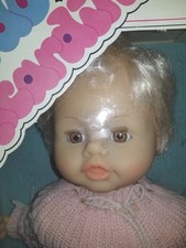 New Jesmar Baby Girl Doll in Box Pink Dress With Moving Eye And Sings Made Spain picture