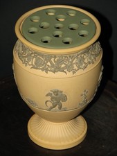 WEDGWOOD XRARE 1820 CANEWARE & GREY/GREEN RELIEFS 4 SEASONS BOYS MUSEUM PIECE picture