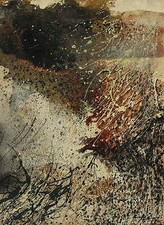 Ray Friesz American 1930-2007 Acrylic Painting Abstract landscape signed picture