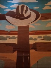 Pendleton Wool Resting Place Blanket Cabin Rug,Cowboy Hat Wall Decor, Maxwell picture