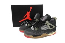 Men's All Size US OFF White x Jordan 4 Bred 7-12 picture