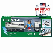 BRIO World 36003 Turbo Train | Dynamic Speed Boost Feature | Interactive Blue picture