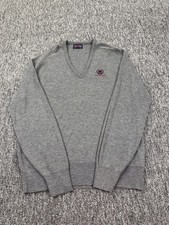 Vtg Pine State Sweater Men 1XB Big Cadillac Crest Embroidery V Neck Pullover USA picture