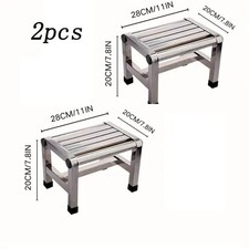 1Pc Multi-purpose Stainless Steel Stool - Durable Thick & Sturdy Stool, Ideal fo picture