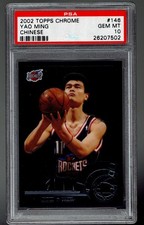 2002-03 Topps Chrome #146 Yao Ming Chinese PSA 10 ROOKIE RC picture