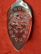 Vintage 1976 Bicentennial Silverplate Dessert Server Oneida 1881 Rogers Boxed picture