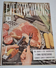Vtg. August 1955 Everywoman's Magazine - Grilling Out on Cover picture