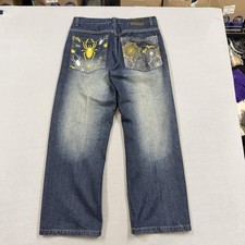Paco Jeans Jeans Mens 34x30 Blue y2k baggy Spider Web Halloween skater grunge picture